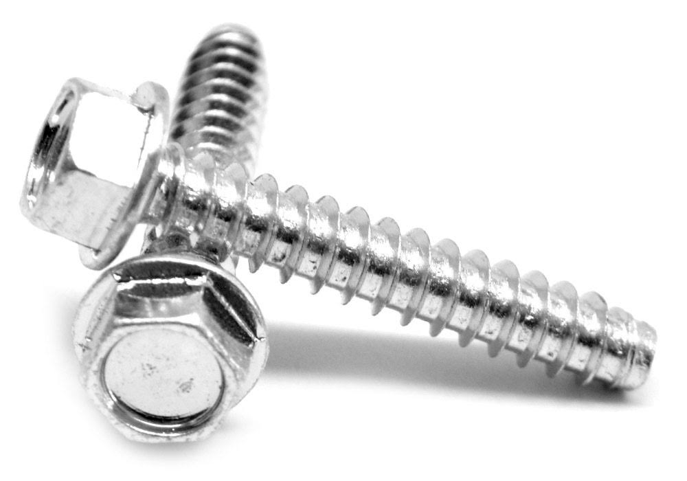 1/4-14 x 2 1/2 Sheet Metal Screw Hex Washer Head Type B Low Carbon Steel Zinc Plated X88113