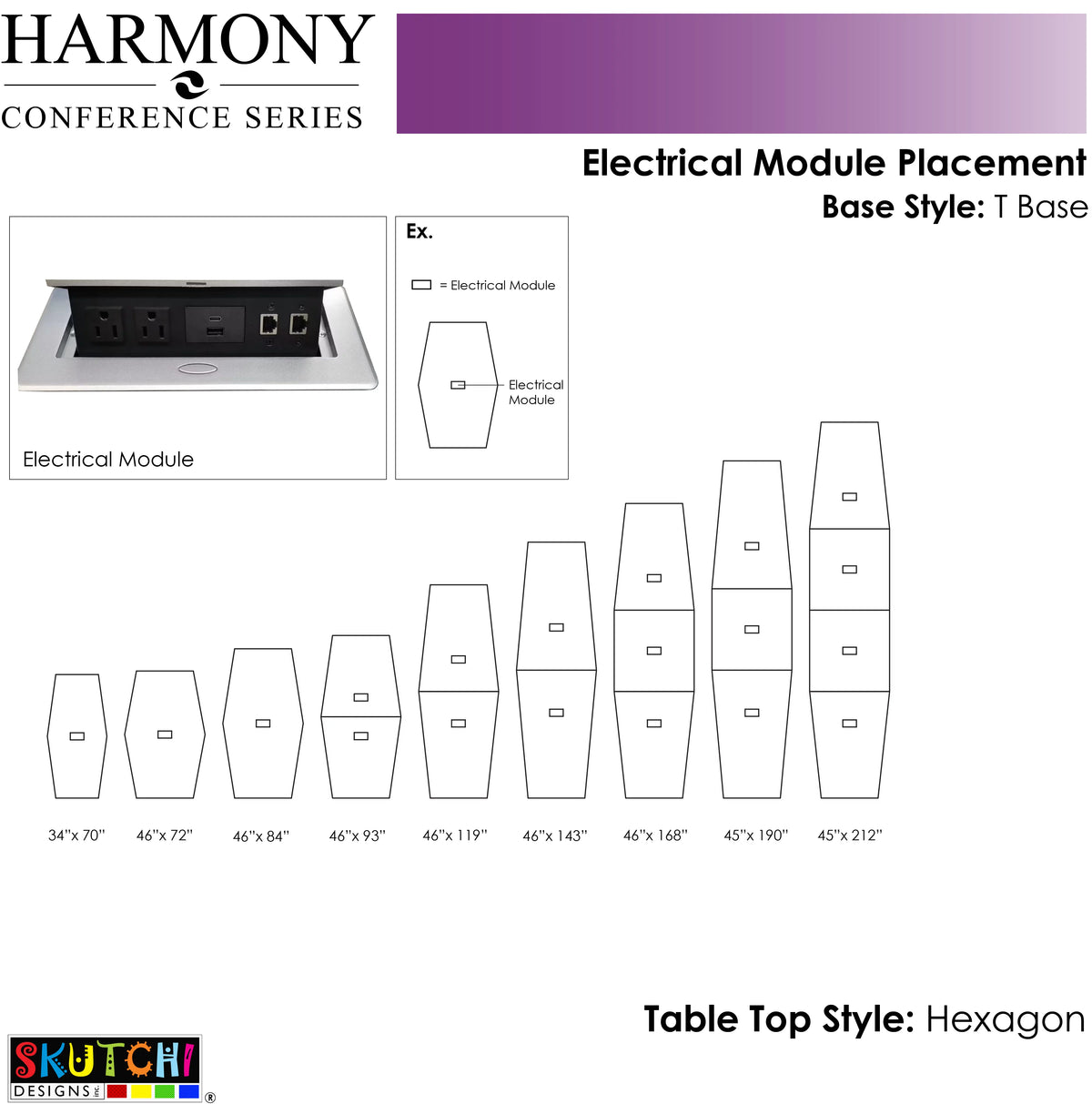 10 Person Modular Hexagon Conference Room Table Metal T Bases O20875
