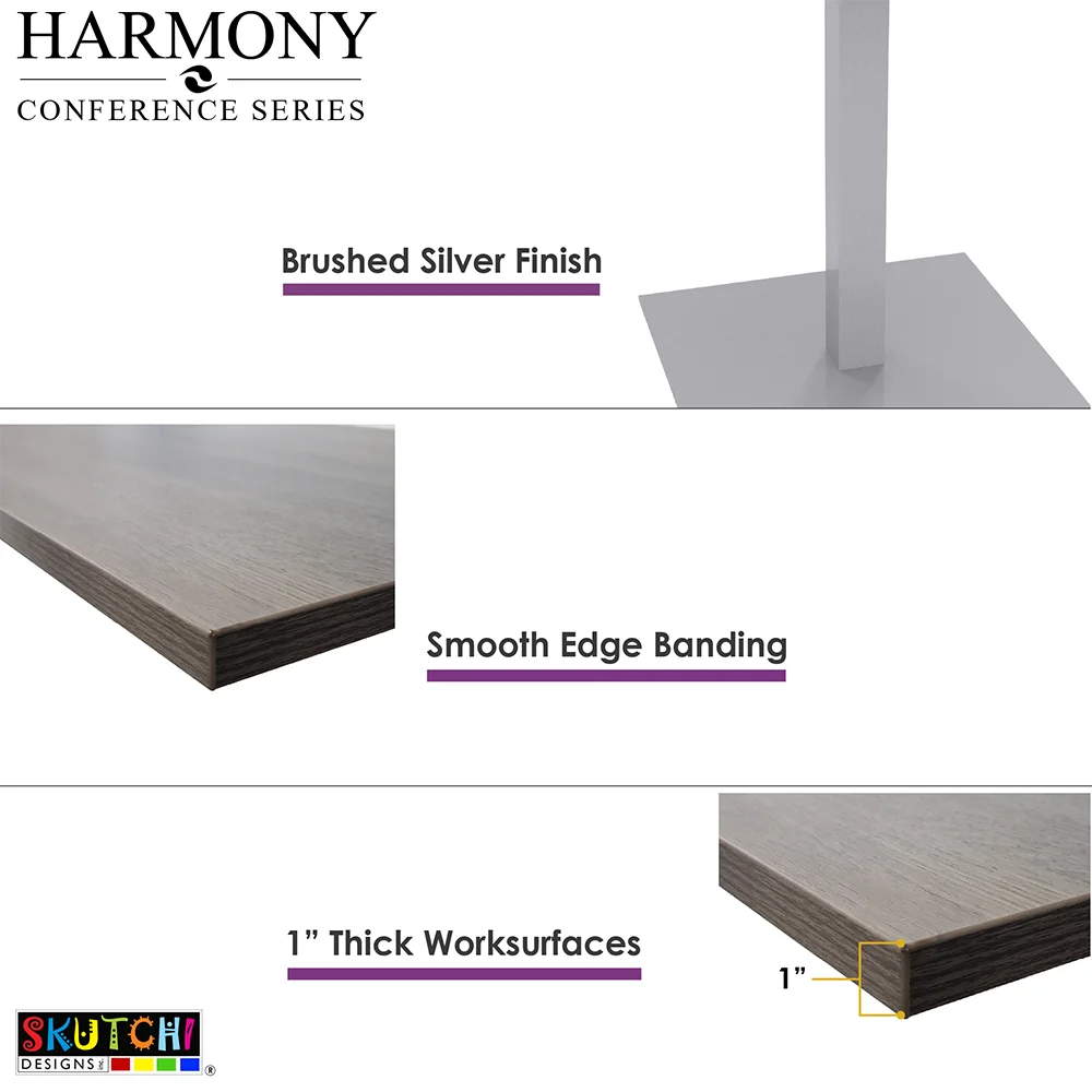 10 Person Modular Hexagon Conference Room Table Metal T Bases O20875