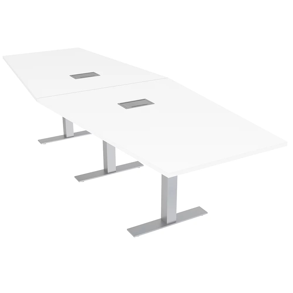 10 Person Modular Hexagon Conference Room Table Metal T Bases O20875