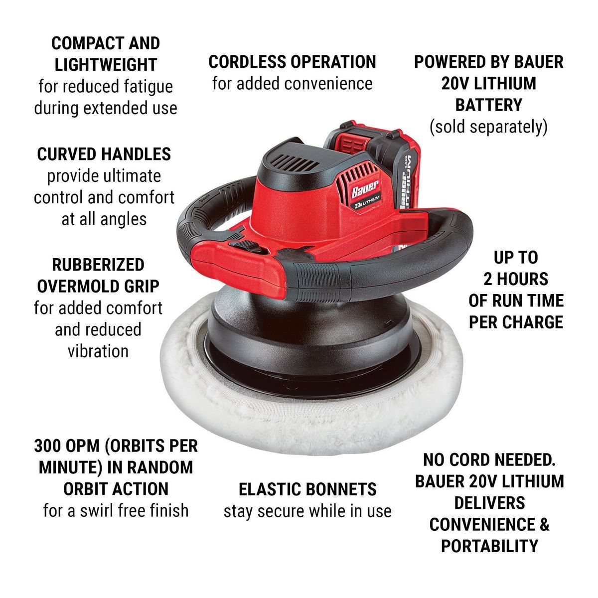 10 In. Cordless Buffer Tool Only E1057
