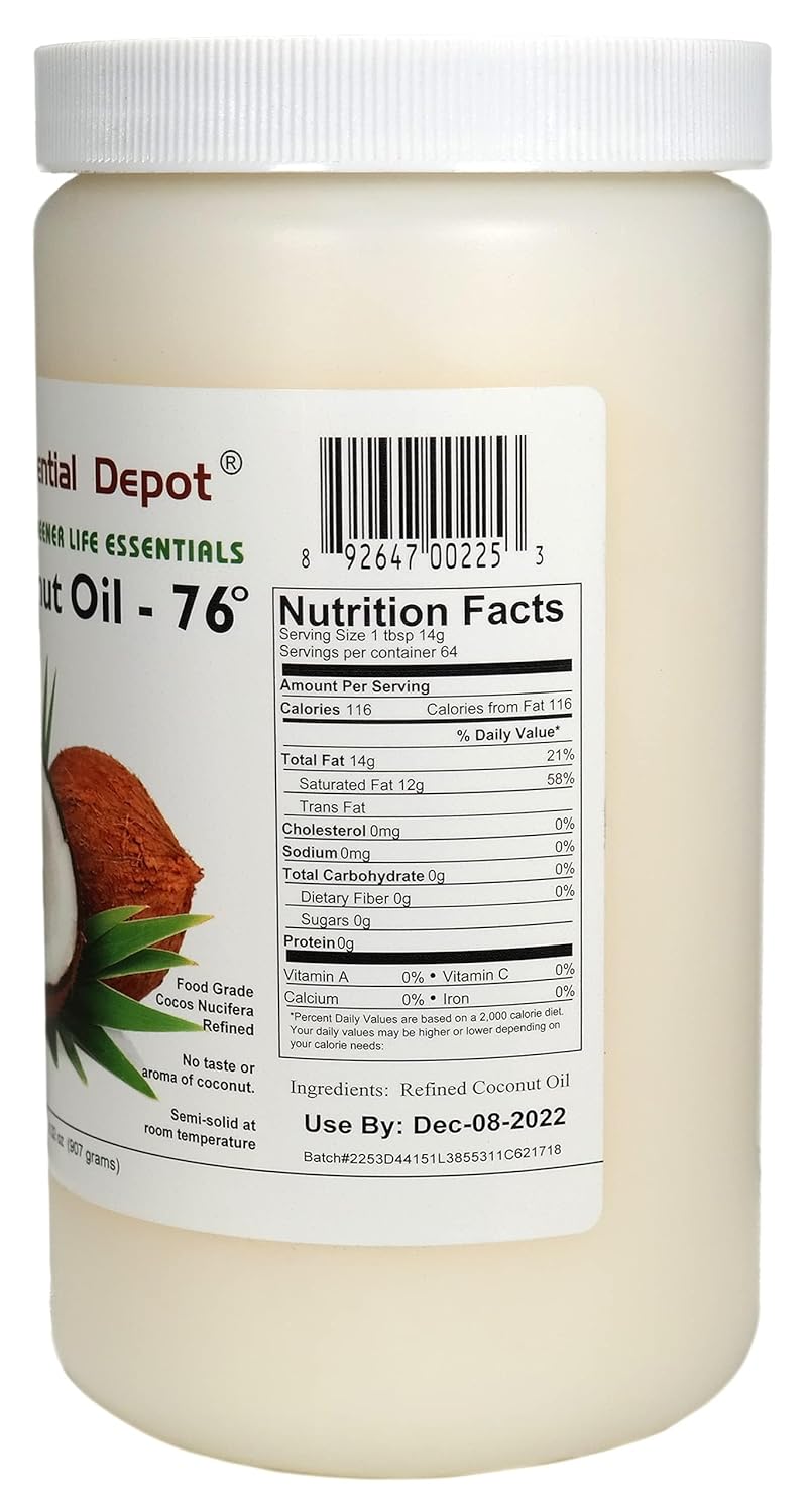 1 Quart 32 oz Food Grade Coconut Oil Q819349