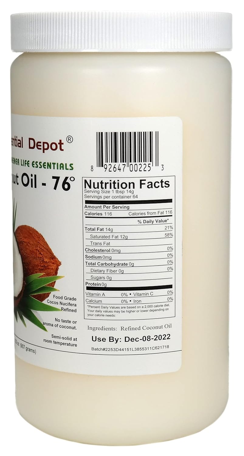 1 Quart 32 oz Food Grade Coconut Oil Q819349
