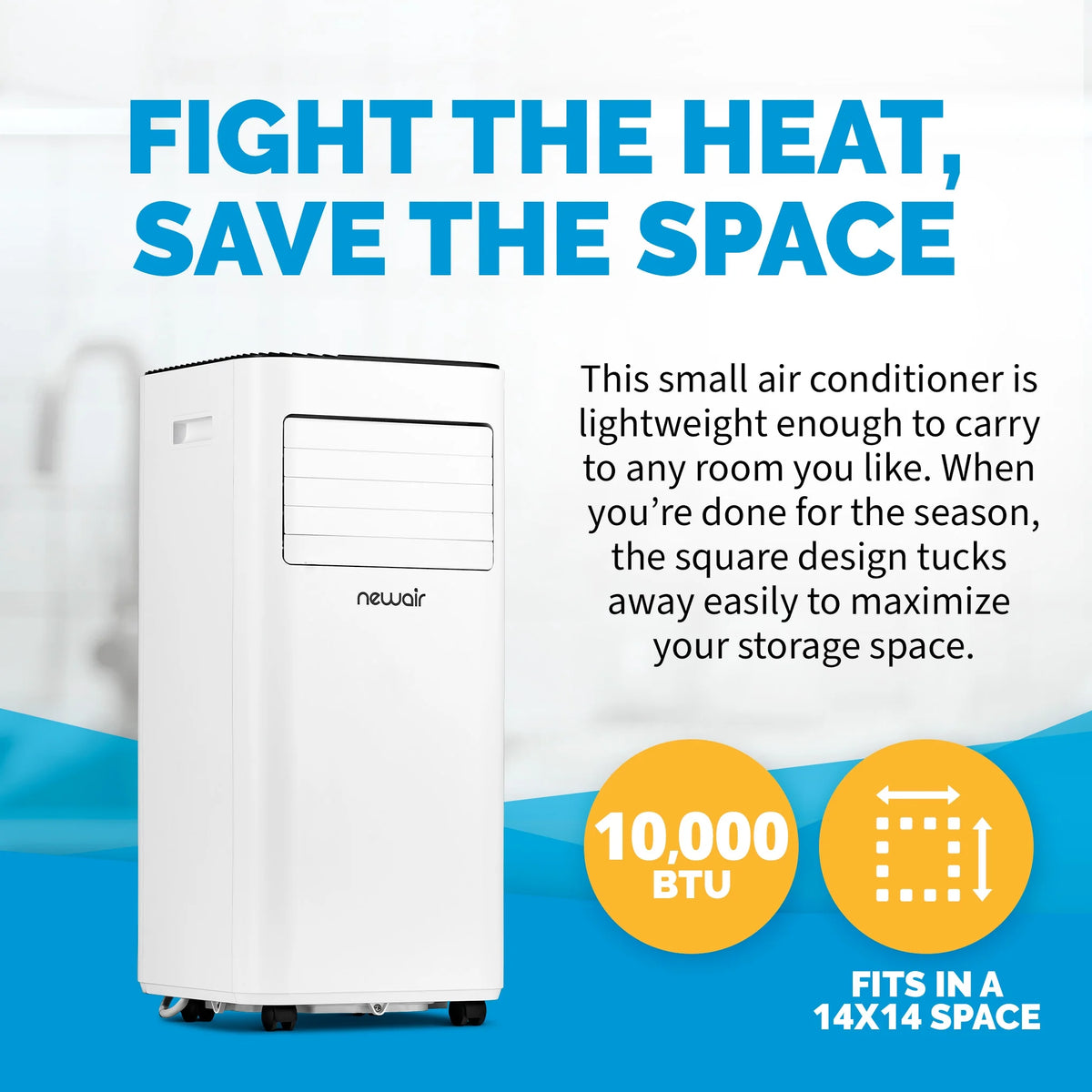 10,000 BTU Portable Air Conditioner with Window Venting Kit E827