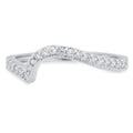 0.16 ct Round Cut Natural Diamond VS1-VS2 J-K Solid 18K White Gold Stackable Ring W529332