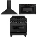 30 in. Gas Range, Range Hood & Microwave Appliance Package K3859